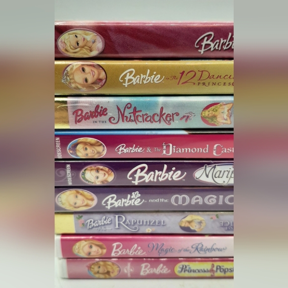 Barbie DVD Movie Collection Lot 9 Fairytopia PRINCE Pegasus RAPUNZEL Princess - Picture 2 of 6